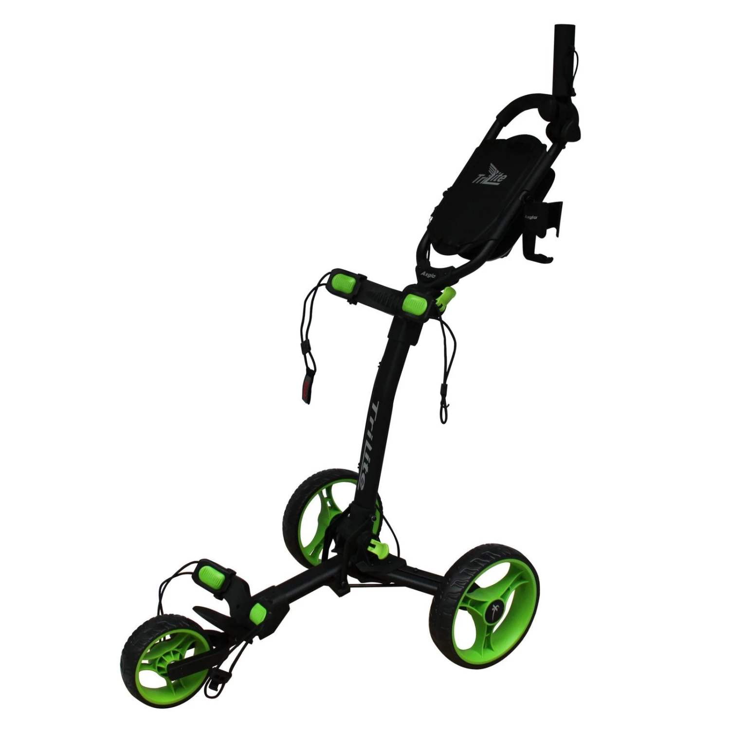 Axglo TriLite 3 Wheel Golf Trolley | Black/Green 3 Axglo TriLite 3 Wheel Golf Trolley | Black/Green