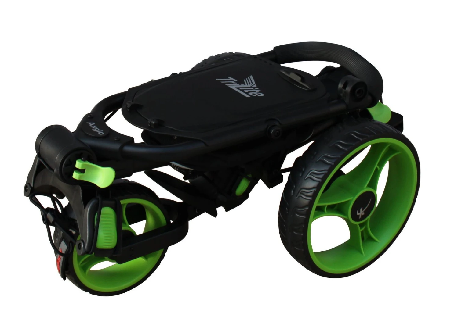 Axglo TriLite 3 Wheel Golf Trolley | Black/Green 4 Axglo TriLite 3 Wheel Golf Trolley | Black/Green - Image 2
