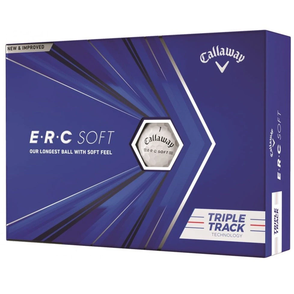 Callaway ERC Soft Triple Track Golf Balls | White 3 Callaway ERC Soft Triple Track Golf Balls | White