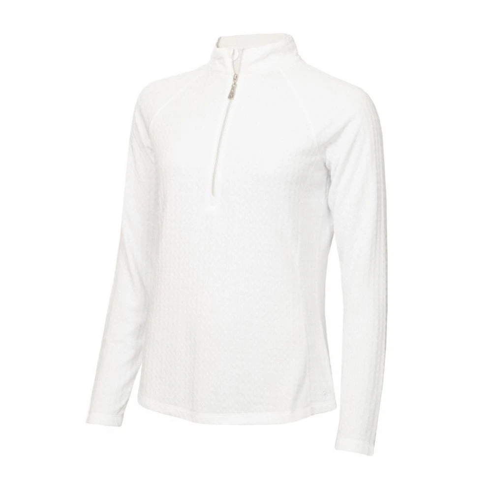 Green Lamb Ladies Gloria Waffle 1/2-Zip Golf Top AG21893 3 Green Lamb Ladies Gloria Waffle 1/2-Zip Golf Top AG21893