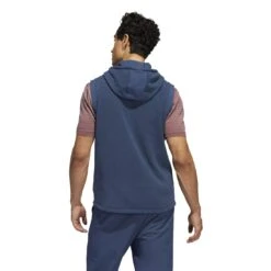 Adidas Hooded Full Zip Golf Vest HF6565 -FootJoy Store HF6565 5 APPAREL OnModel BackView white