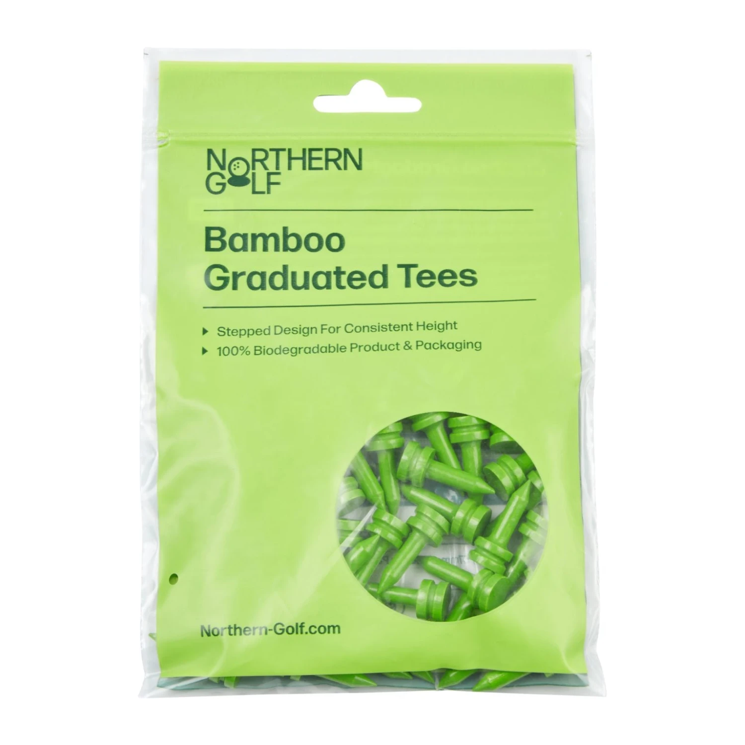 Northern Golf Lime Bamboo Graduated Tees 3 Northern Golf Lime Bamboo Graduated Tees